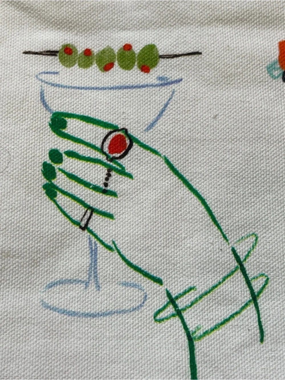 Hello 2026 shrimp & cocktails Dish Cloth from Anthropologie